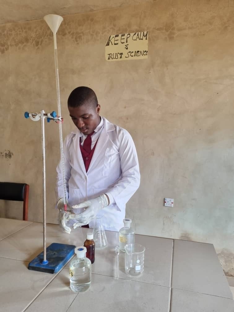 Secondary student in the science laboratory